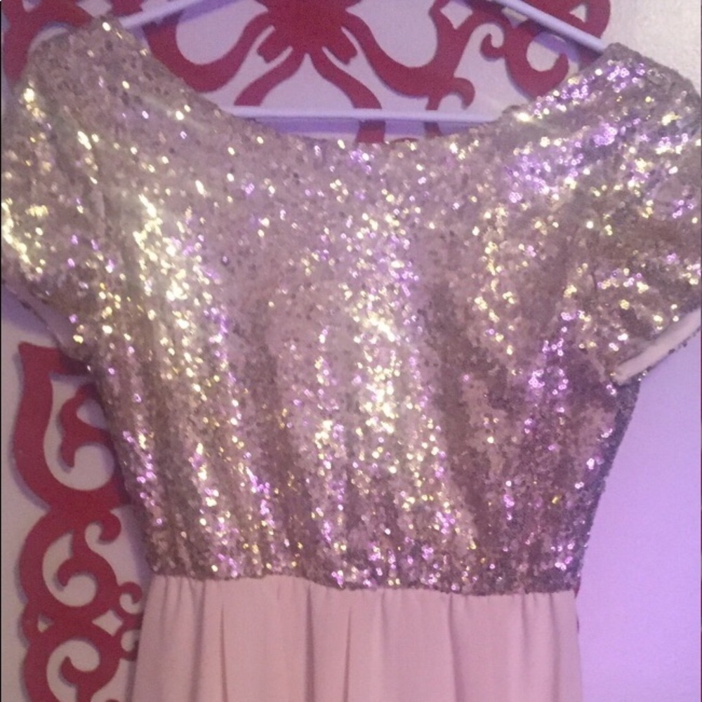 sequence&chiffon Dress